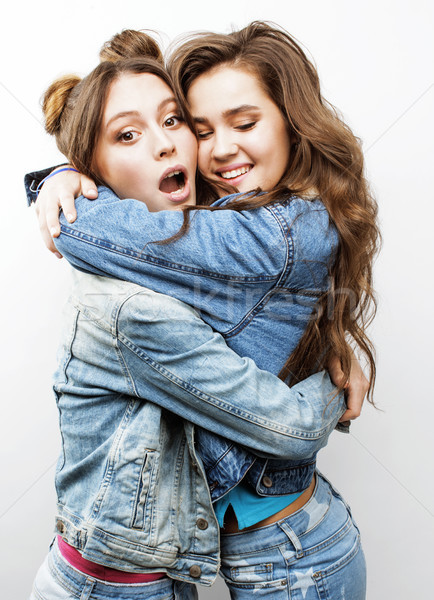 Girls having fun at home. Two young female friends, best friends, laughing  and posing for photos. People, friendship, lifestyle concept. Stock Photo |  Adobe Stock