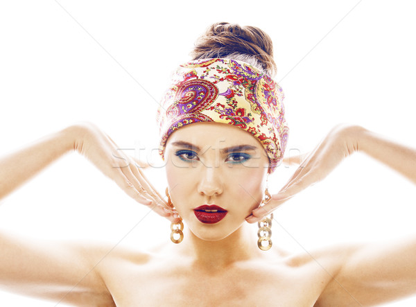 молодые довольно современных девушки ярко голову Сток-фото © iordani