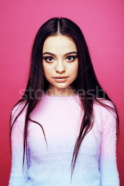 小さな かなり 十代の 女性 ポーズ ストックフォト © iordani