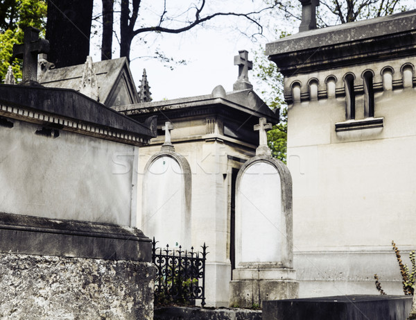 кладбище сумерки Готский стиль крестов пост Сток-фото © iordani
