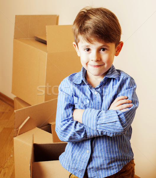 Stockfoto: Weinig · cute · jongen · lege · kamer · home