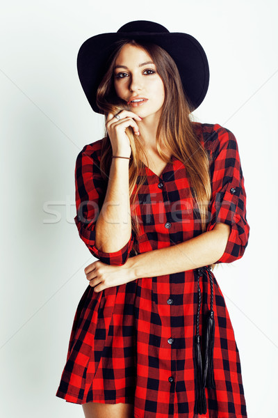 商業照片: 年輕 · 漂亮 · 女孩 · 時髦 · 帽子