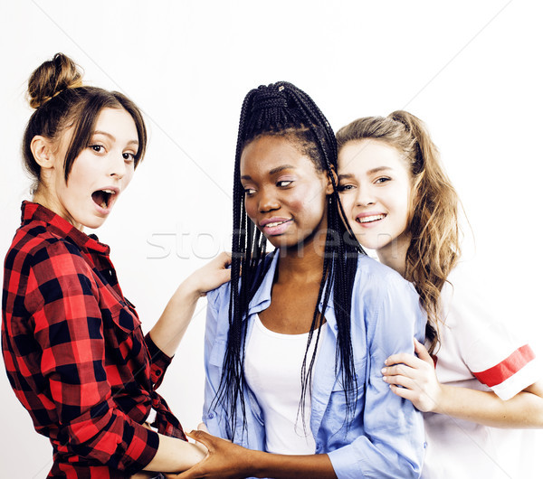 Nation Mädchen Gruppe jugendlich Freunde Stock foto © iordani