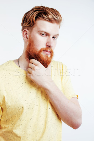 Jóvenes guapo jengibre barbado tipo Foto stock © iordani