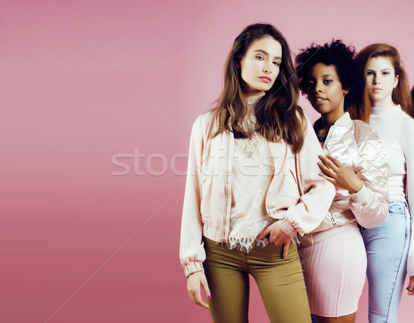 [[stock_photo]]: Nation · filles · groupe · adolescent · amis