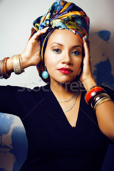 Foto stock: Beleza · brilhante · africano · mulher · criador · compensar