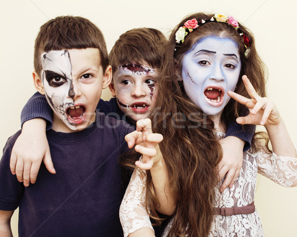 Zumbi apocalipse crianças festa de aniversário celebração crianças Foto stock © iordani