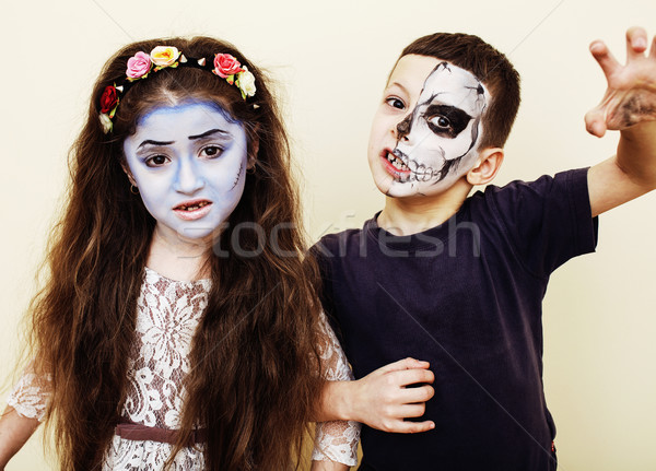 Zombie apokalipsa dzieci urodziny uroczystości dzieci Zdjęcia stock © iordani