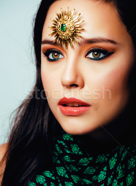 Piękna wschodniej real Muzułmanin kobieta biżuteria Zdjęcia stock © iordani