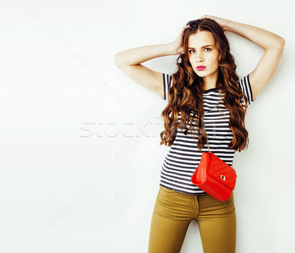 Młodych dość elegancki dziewczyna stwarzające Zdjęcia stock © iordani