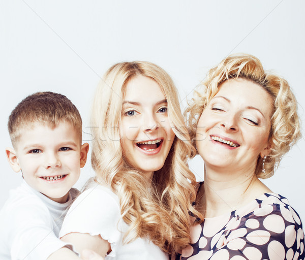 Feliz sonriendo familia junto posando alegre Foto stock © iordani