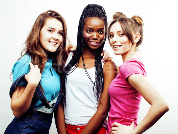 ストックフォト: 国家 · 女の子 · グループ · 十代の · 友達