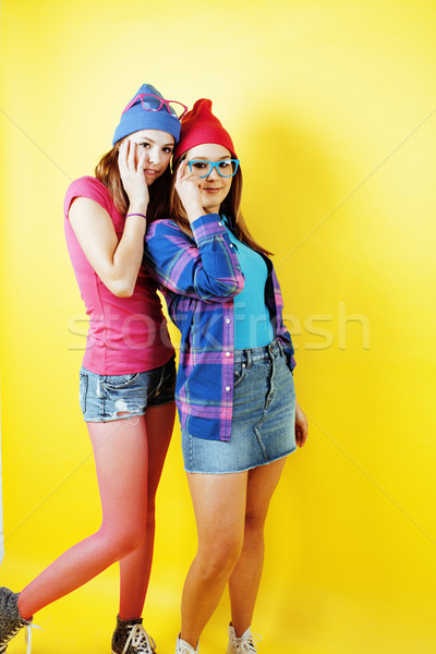 [[stock_photo]]: Mode · de · vie · personnes · deux · joli · élégant · modernes