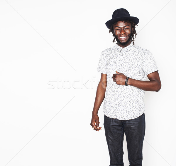 Tineri frumos Afro american băiat elegant Imagine de stoc © iordani
