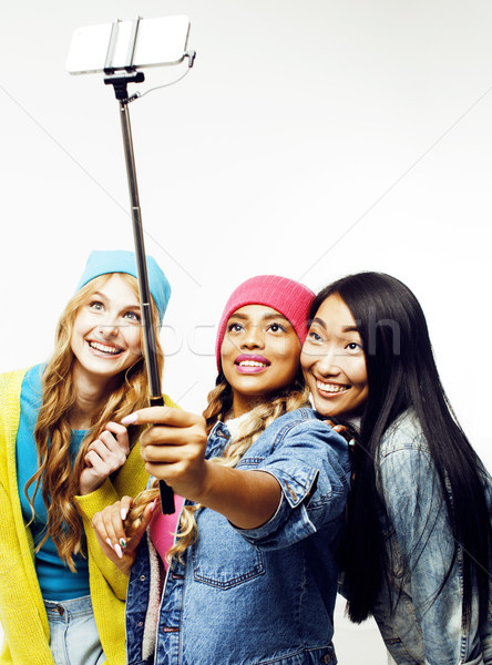 Diverso nação meninas grupo adolescente amigos Foto stock © iordani