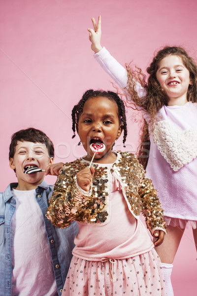 lifestyle people concept: diverse nation children playing togeth Stock photo © iordani