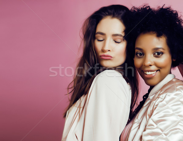 Verschillend natie meisjes huid haren asian Stockfoto © iordani