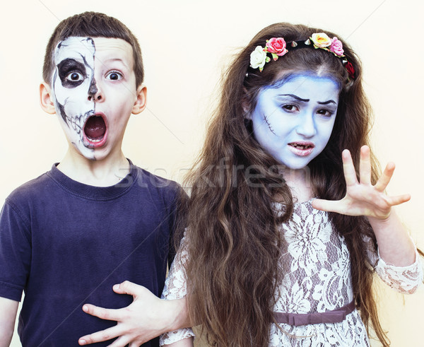 зомби Апокалипсис дети празднование дня рождения празднования детей Сток-фото © iordani