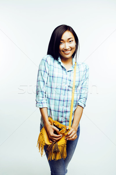 Stockfoto: Jonge · mooie · asian · vrouw · poseren · vrolijk