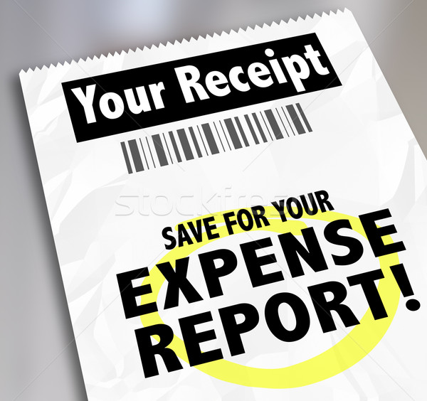 Erhalt sparen Kosten Bericht Bezahlung Dokument Stock foto © iqoncept
