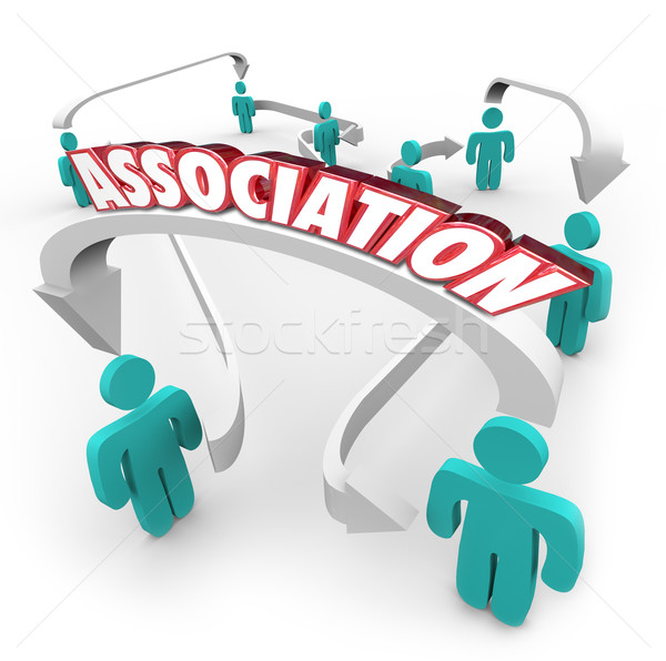 Association Word Connected People Arrows Group Club Organization Stock photo © iqoncept