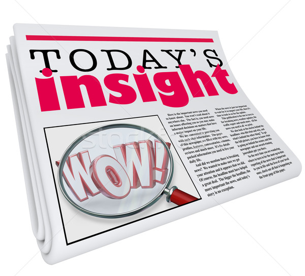 Today's Insight Newspaper Headline Information Update Analysis Stock photo © iqoncept