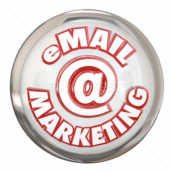 E-mail marketing buton reclamă mesaj campanie Imagine de stoc © iqoncept