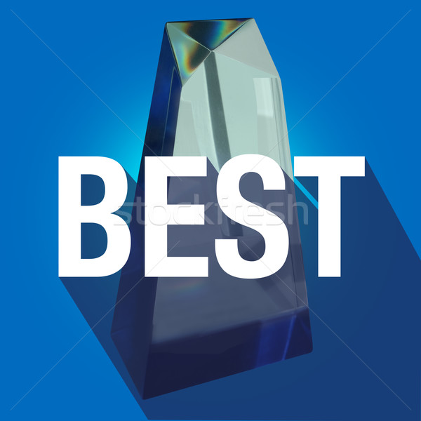 Stock photo: Best Award Symbol Seal Long Shadow Word