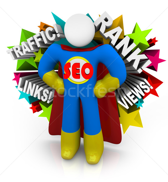 SEO Superhero Consultant Advice on Improving Web Results Stock photo © iqoncept