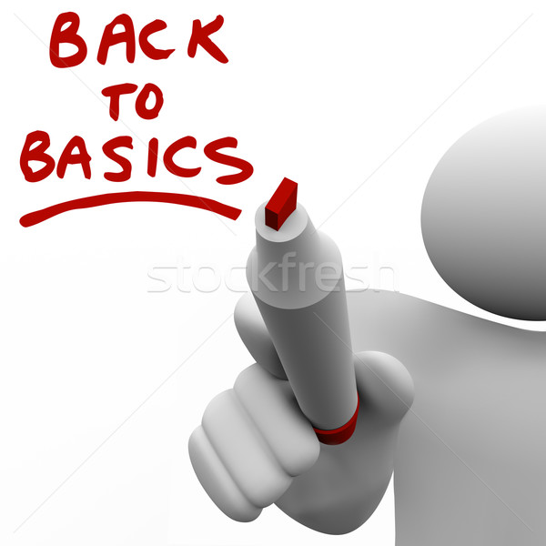 Back to Basics Writing Message Red Marker Stock photo © iqoncept