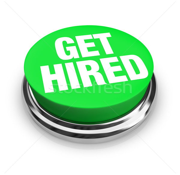 Get Hired Words on Round Green Button Stock photo © iqoncept