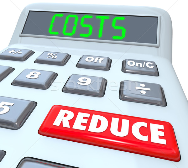 Reduce Costs Calculator Button Cut Liabilities Expenses Stock photo © iqoncept