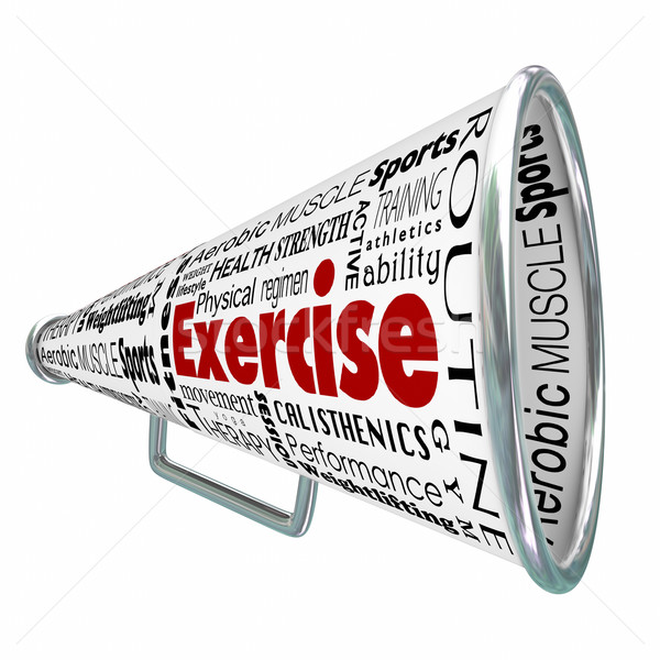 Exercise Bullhorn Megaphone Coach Training Physical Conditioning Stock photo © iqoncept