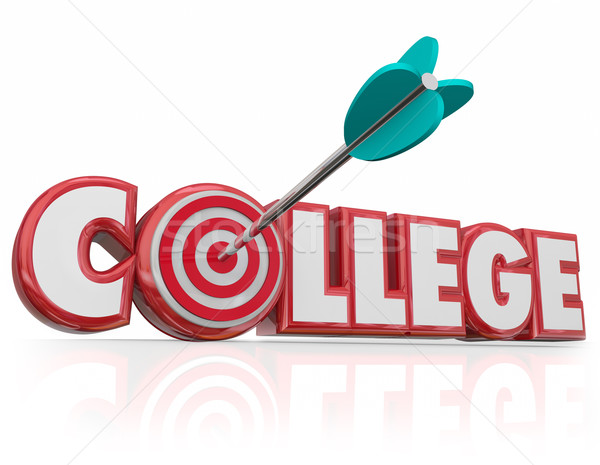 College Arrow Target Word School University Degree Stock photo © iqoncept