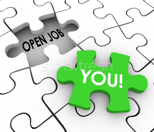 Open Job Position You Word Fill Puzzle Hole Stock photo © iqoncept