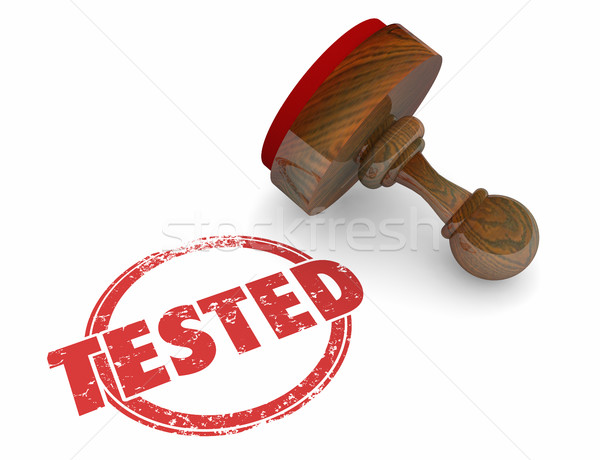 Tested Evaluation Stamp Inspected Passed Approved 3d Illustratio Stock photo © iqoncept
