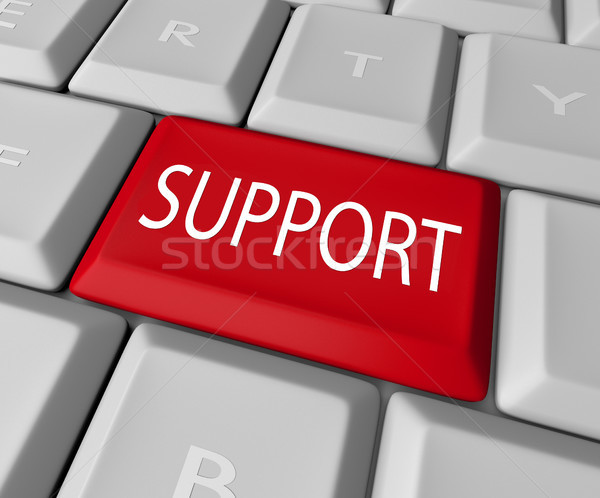 Support Word Computer Key Keyboard Customer Help Desk Stock photo © iqoncept