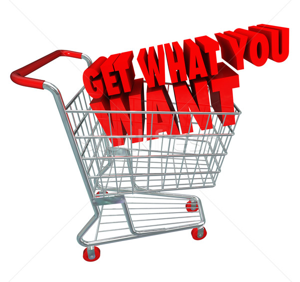 Get What You Want Shopping Cart Sale Buy Merchandise Advertising Stock photo © iqoncept