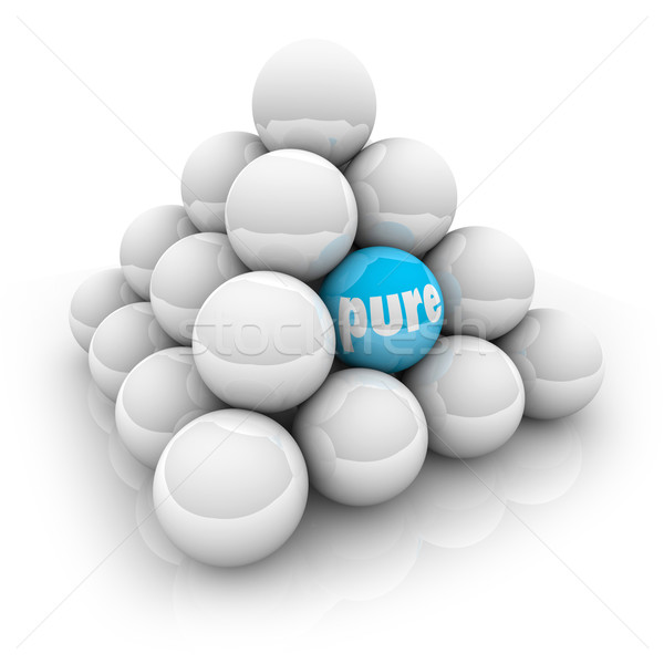 Pure Unique Different Special Word Ball Pyramid Stock photo © iqoncept