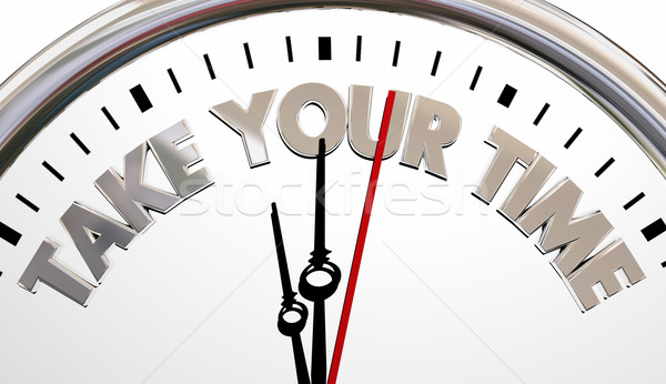 Stock photo: Take Your Time Enjoy Moments Clock 3d Illustration