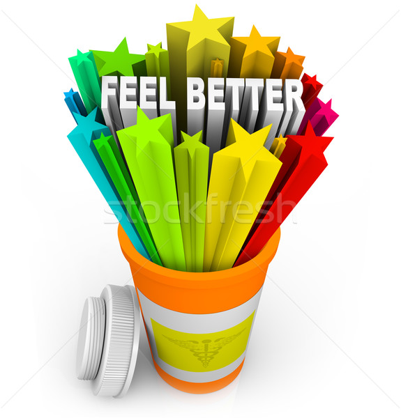 Feel Better - Prescription Medicine Beats Sickness Stock photo © iqoncept