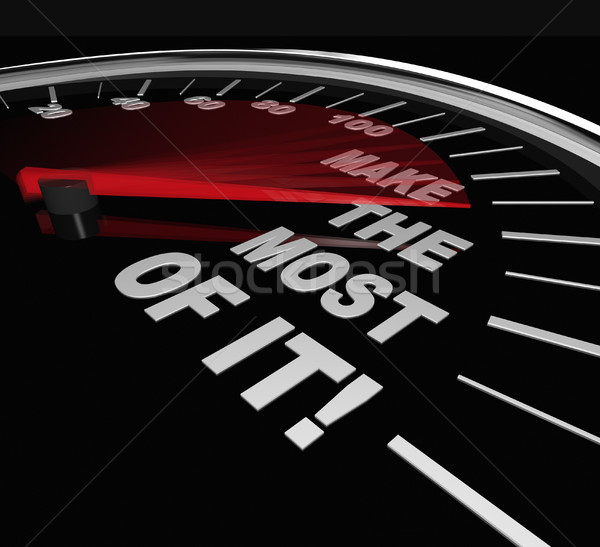 Stock photo: Make the Most of It Speedometer Opportunity Potential