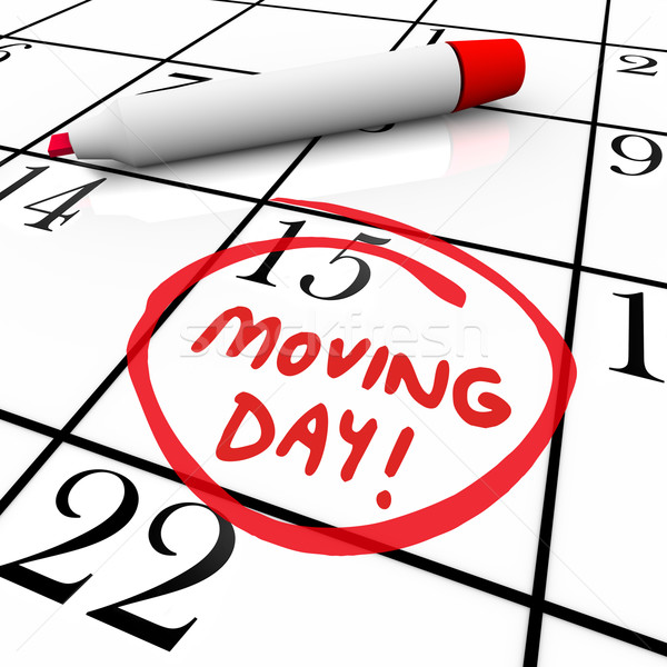 Moving Day Circled Calendar Important Date Reminder Stock photo © iqoncept