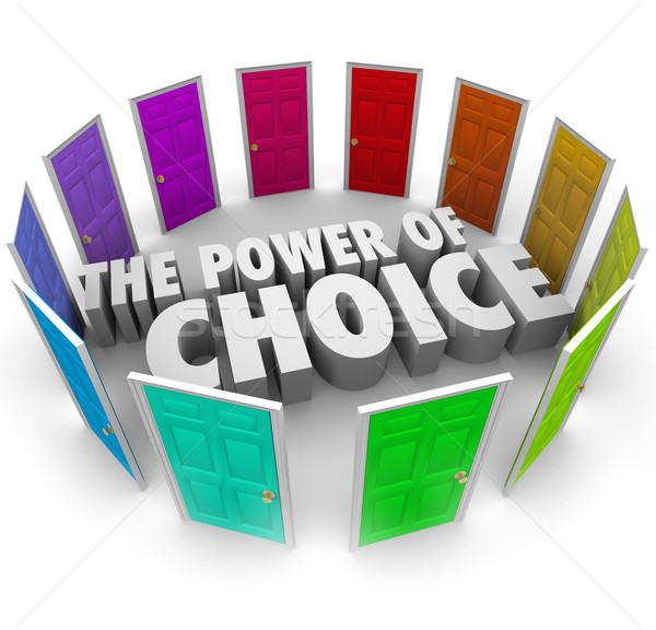 Power of Choice Many Doors Opportunity Decide Best Option Stock photo © iqoncept