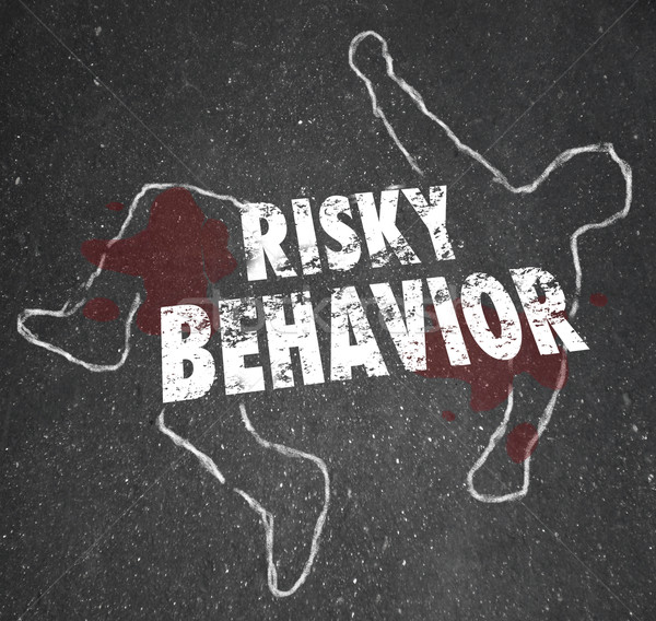 Risky Behavior Chalk Outline Dead Body Accident  Stock photo © iqoncept
