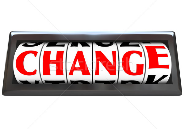 Change Word on Odometer Dials Stock photo © iqoncept