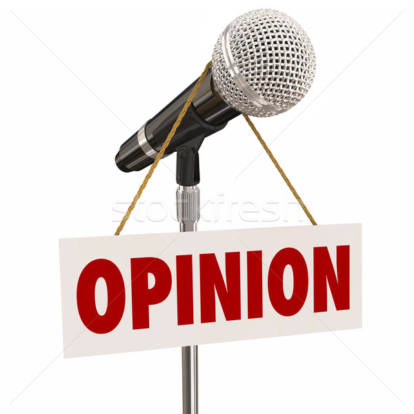 Opinion Microphone Sign Talk Show Share Feedback Comments Viewpo Stock photo © iqoncept
