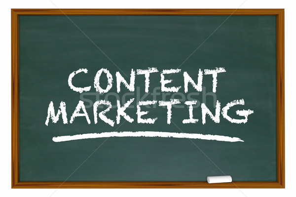 Content Marketing Chalk Board Words Learning 3d Illustration Stock photo © iqoncept