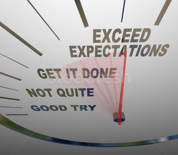 Stock photo: Speedometer - Exceeding Expectations of Your Customers