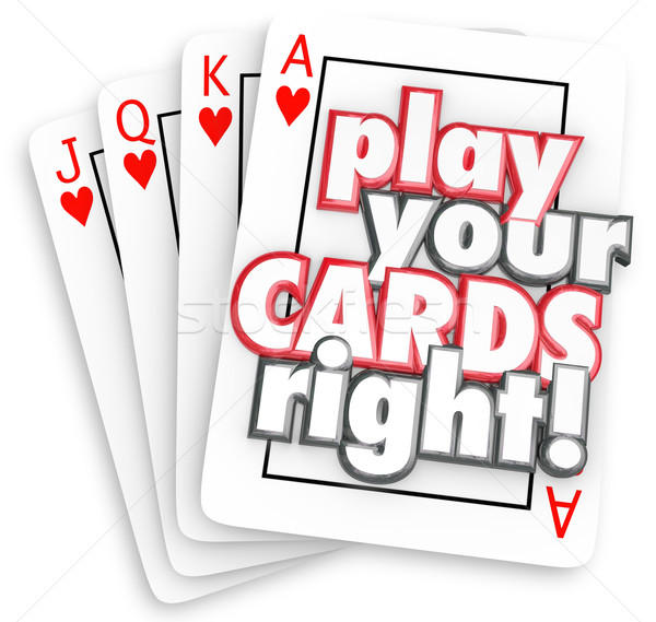 Play Your Cards Right Playing Game Strategy Win Competition Stock photo © iqoncept